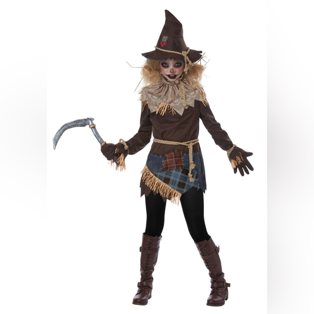 Creepy Scarecrow Costume for Girls Size 10/12